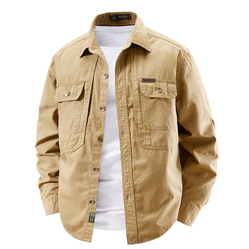 Mens Long Sleeve Cotton Work Shirt