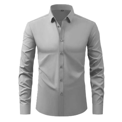 Mens Long Sleeve No-Iron Dress Shirt