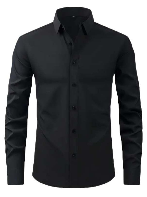 Mens Long Sleeve No-Iron Dress Shirt