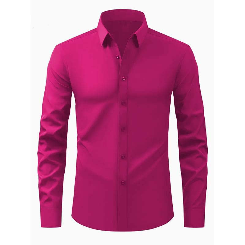 Mens Long Sleeve No-Iron Dress Shirt