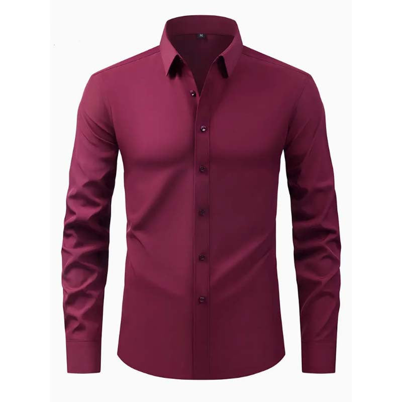 Mens Long Sleeve No-Iron Dress Shirt