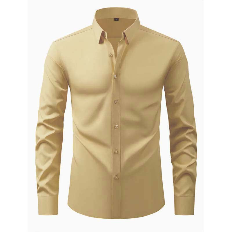 Mens Long Sleeve No-Iron Dress Shirt