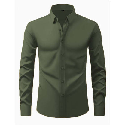 Mens Long Sleeve No-Iron Dress Shirt