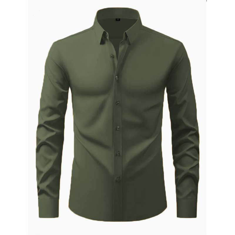 Mens Long Sleeve No-Iron Dress Shirt