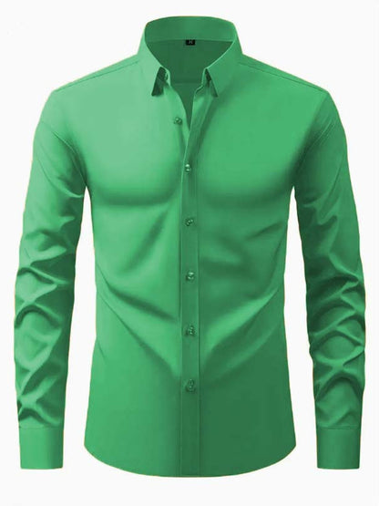 Mens Long Sleeve No-Iron Dress Shirt