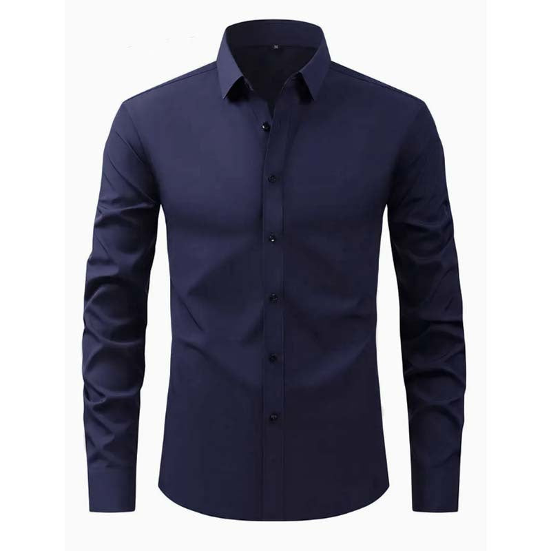 Mens Long Sleeve No-Iron Dress Shirt