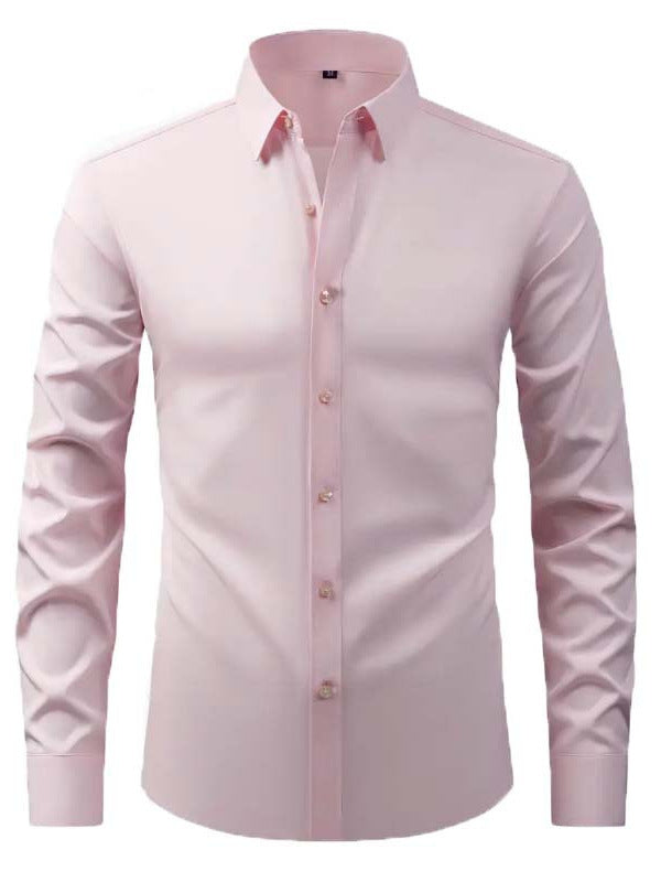 Mens Long Sleeve No-Iron Dress Shirt