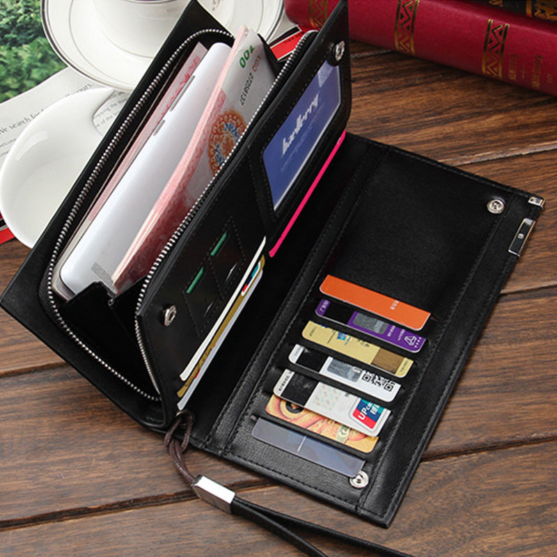 Mens Long Zipper Wallet