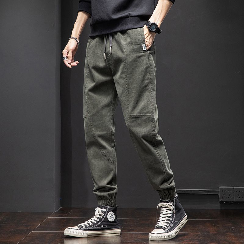 Mens Loose Cargo Pants Casual Denim Work Pants