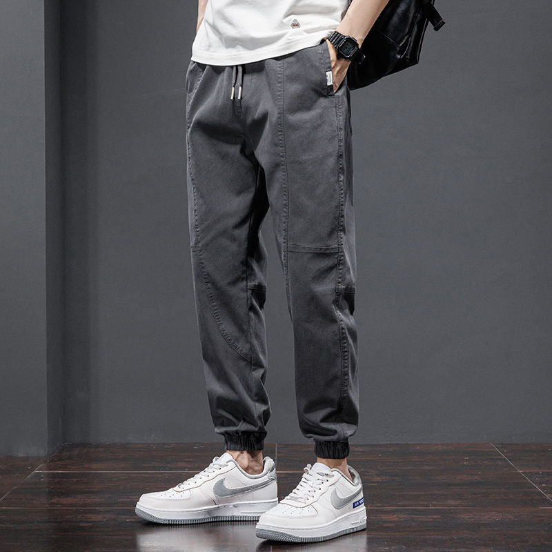 Mens Loose Cargo Pants Casual Denim Work Pants