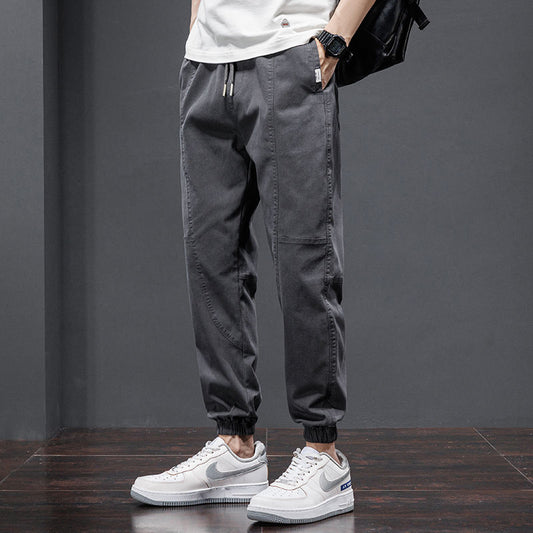 Mens Loose Cargo Pants Casual Denim Work Pants