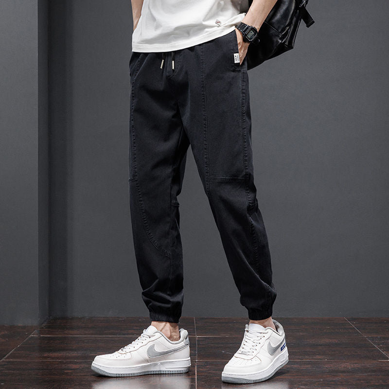 Mens Loose Cargo Pants Casual Denim Work Pants