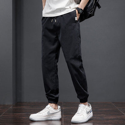 Mens Loose Cargo Pants Casual Denim Work Pants