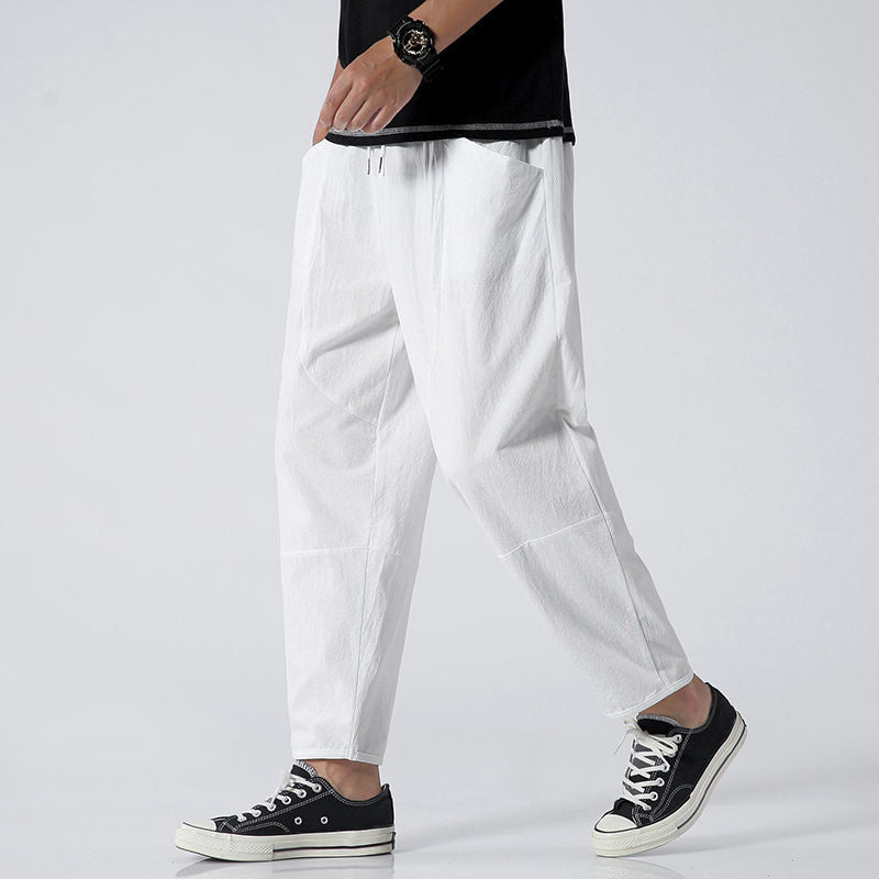 Mens Loose Fit Cuffed Jogger Pants