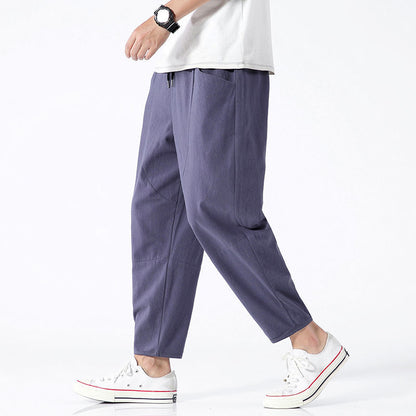 Mens Loose Fit Cuffed Jogger Pants