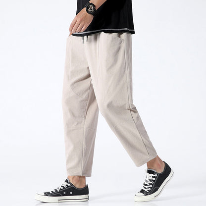 Mens Loose Fit Cuffed Jogger Pants