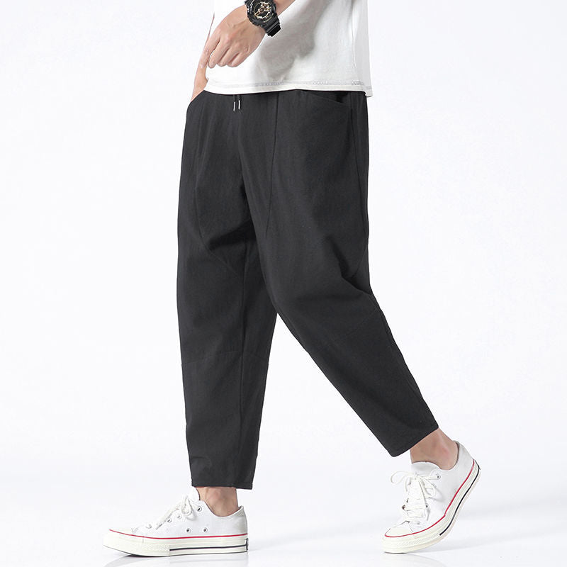 Mens Loose Fit Cuffed Jogger Pants