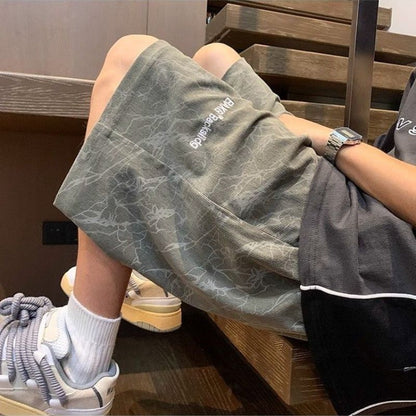 Mens Loose Fit Ice Silk Shorts