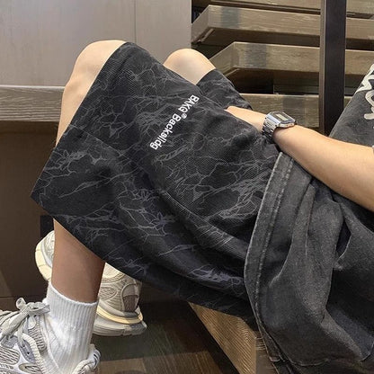 Mens Loose Fit Ice Silk Shorts