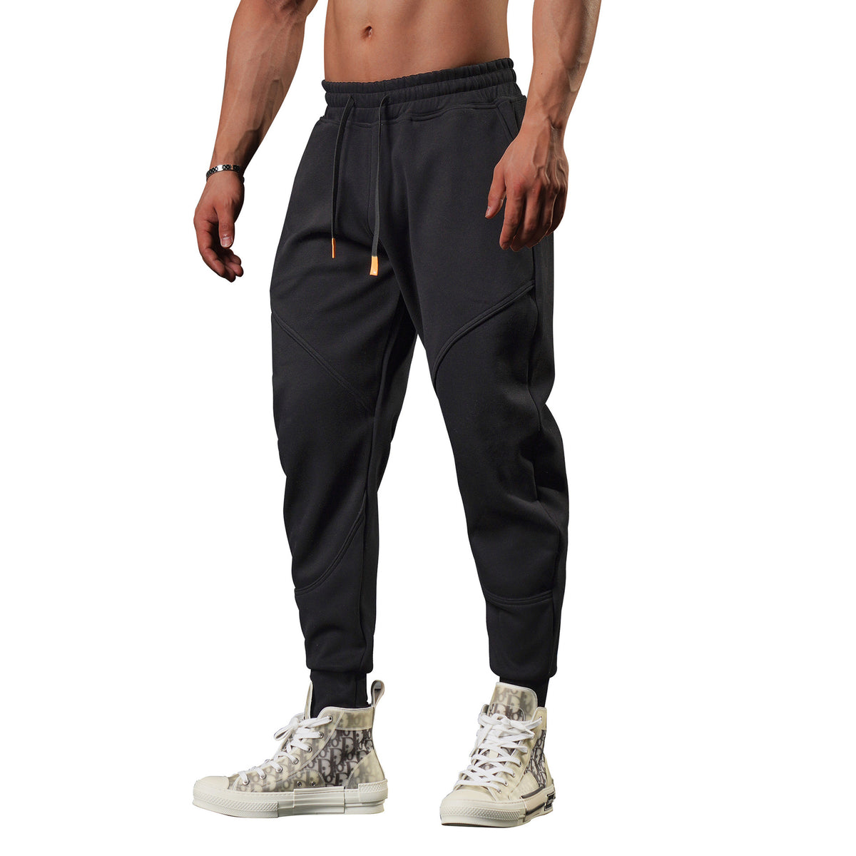 Mens Loose Fit Jogger Pants with Tapered Leg