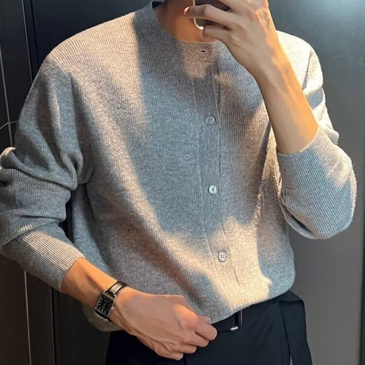 Mens Loose Fit Knit Cardigan