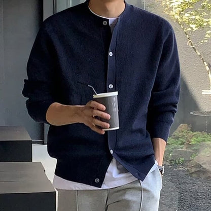 Mens Loose Fit Knit Cardigan