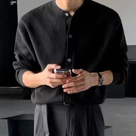 Mens Loose Fit Knit Cardigan