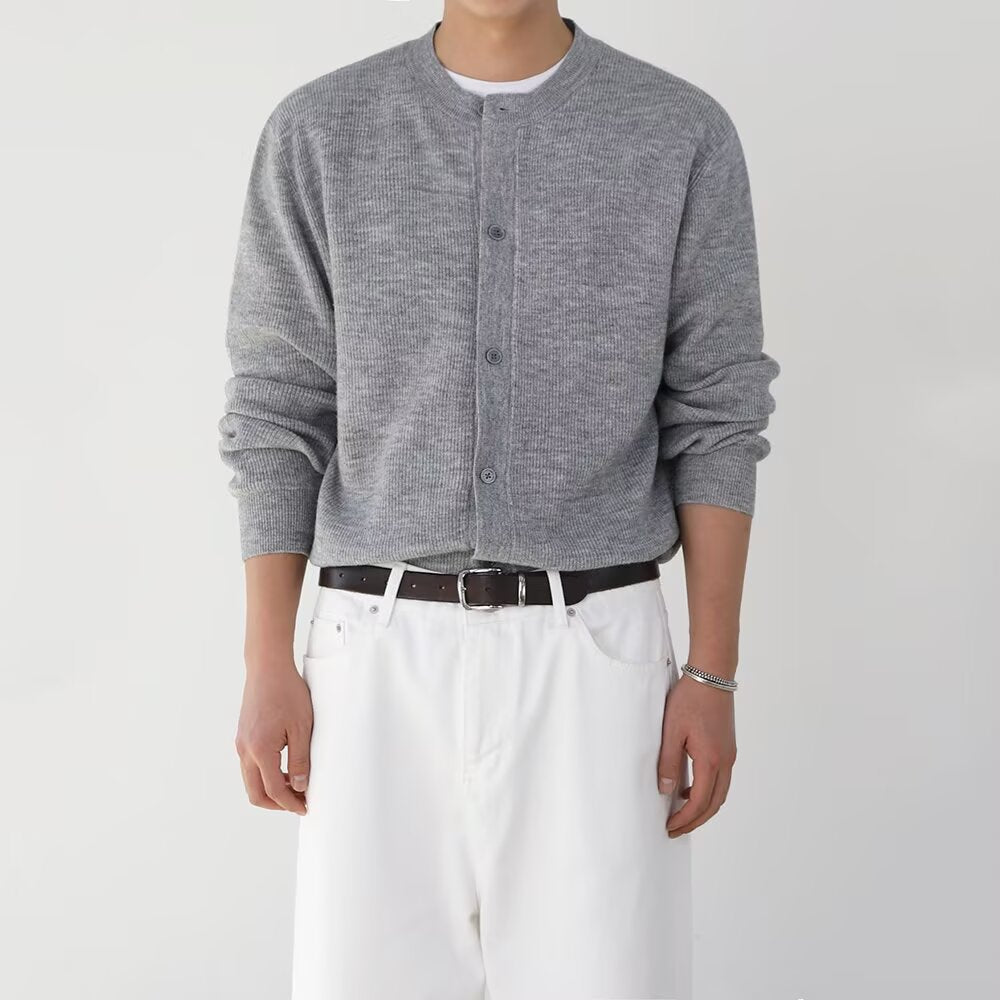 Mens Loose Fit Knit Cardigan