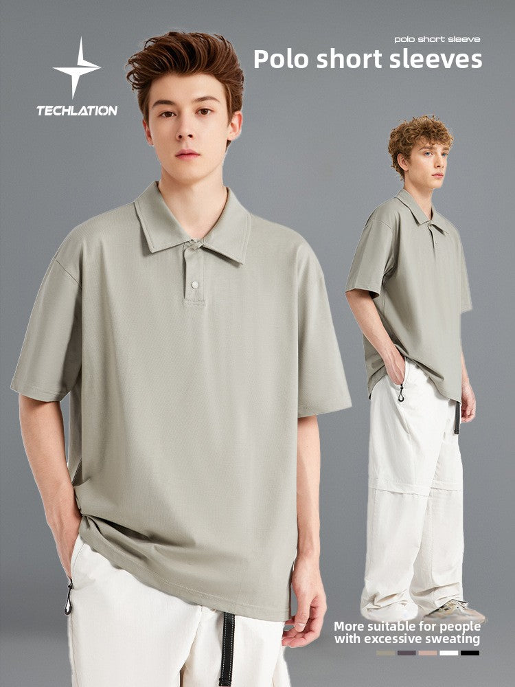 Mens Loose-Fitting UPF Polo Shirt
