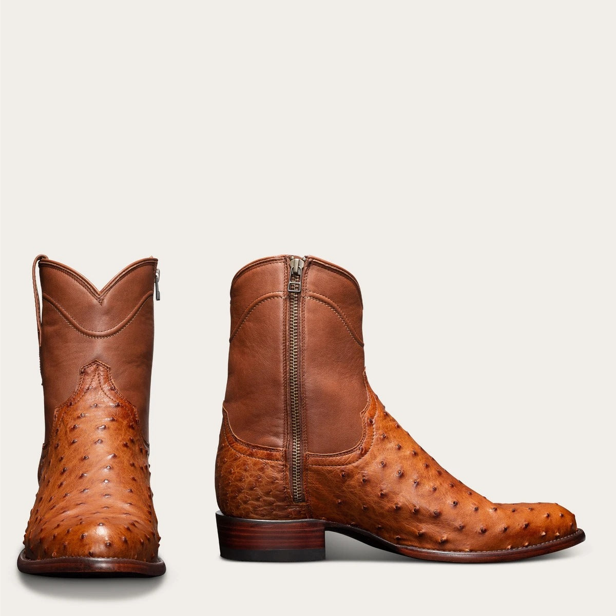 Mens Low Heel Round Toe Knight Boots
