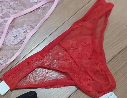 Mens Low-Waist Mesh Thong Underwear