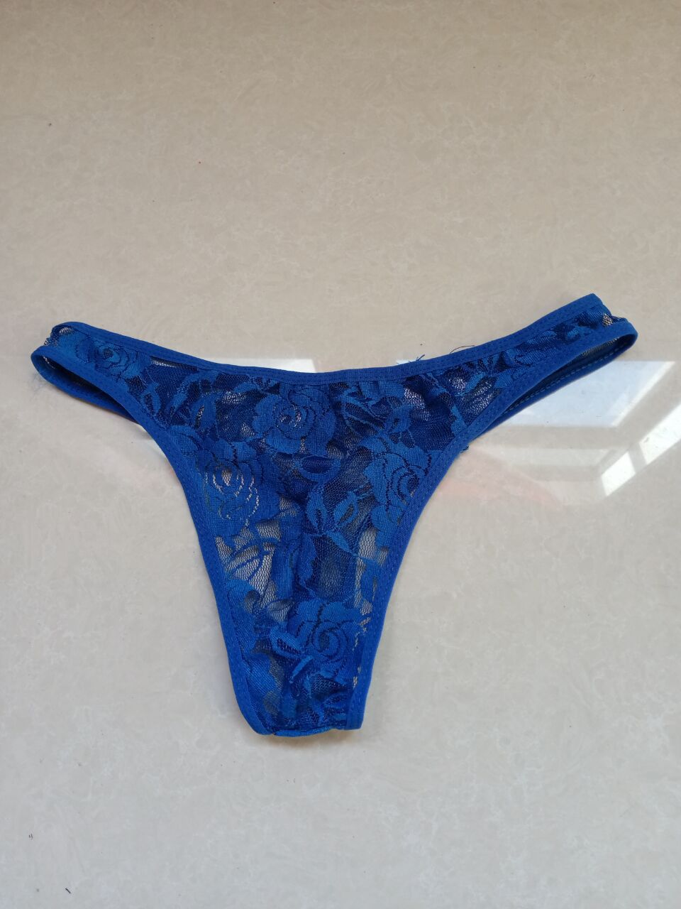 Mens Low-Waist Mesh Thong Underwear
