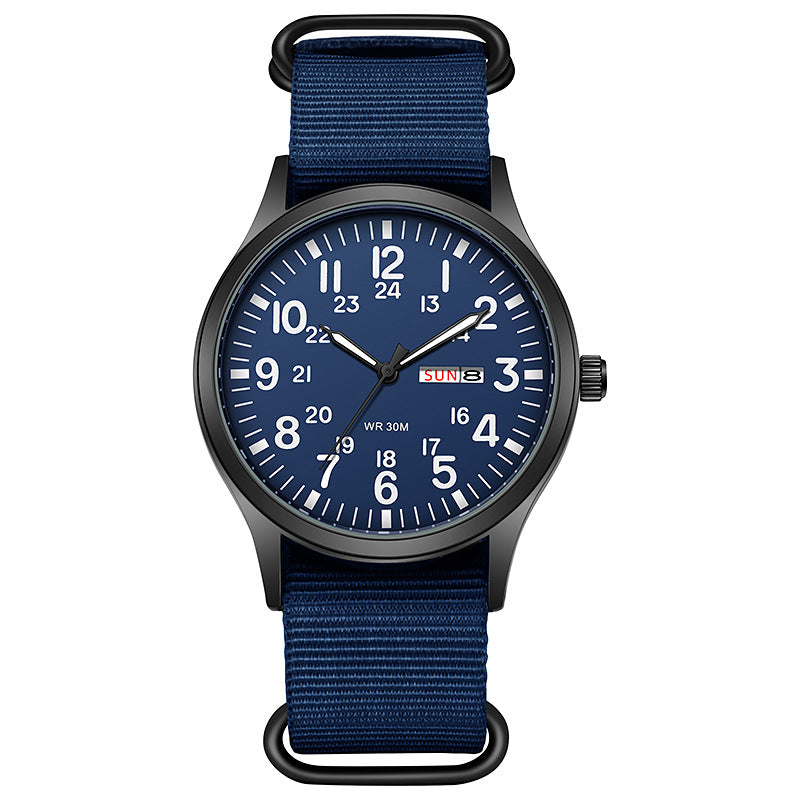 Mens Luminous Calendar Quartz Watch