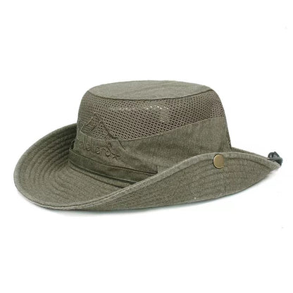Mens Mesh Breathable UV Protection Fisherman Hat