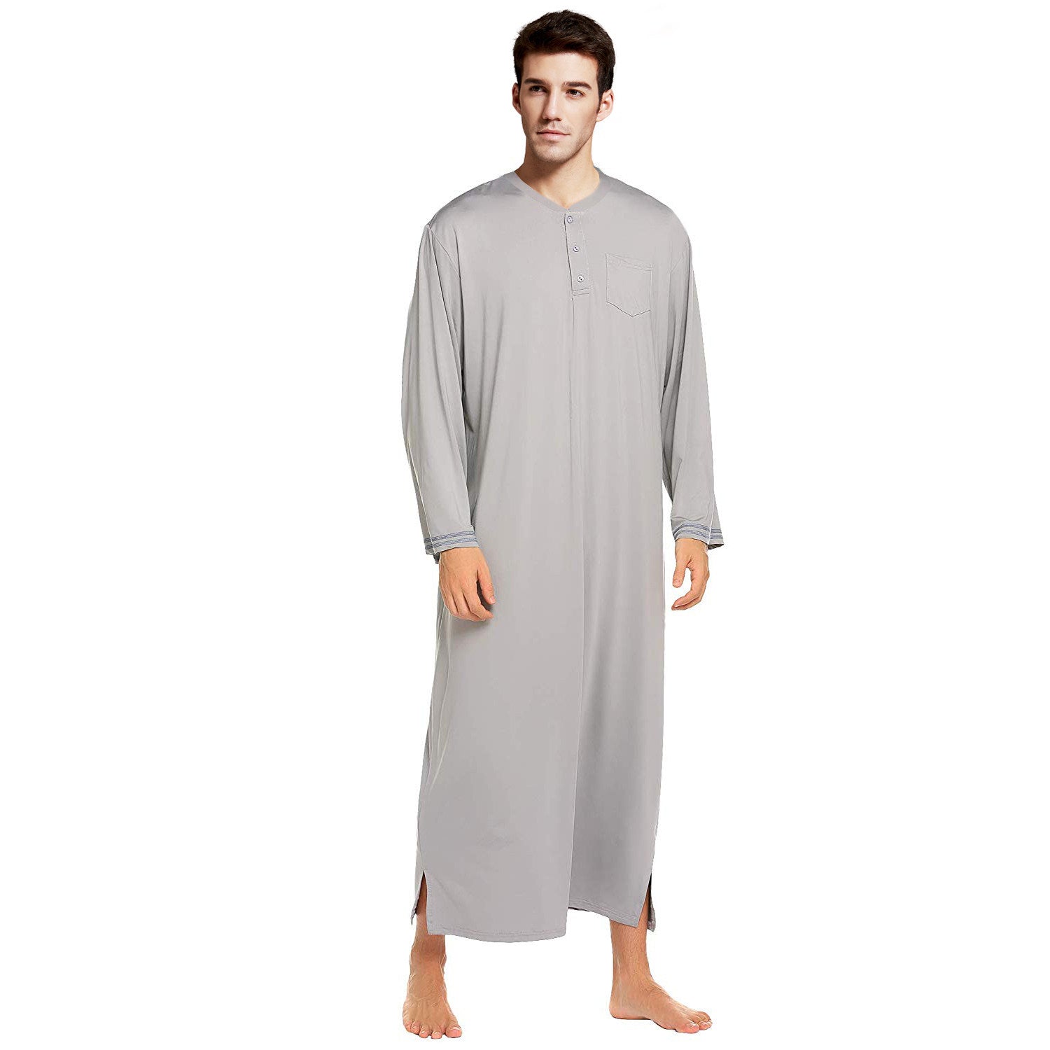 Mens Modal Long Nightgown Loungewear