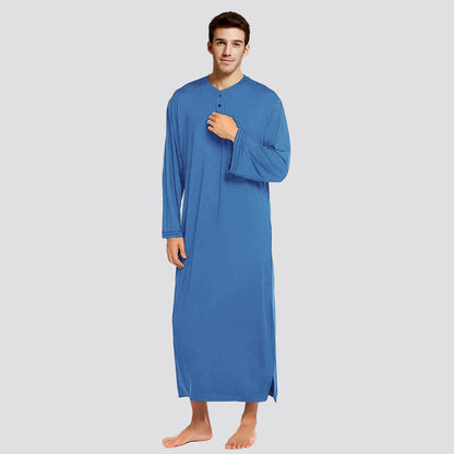 Mens Modal Long Nightgown Loungewear