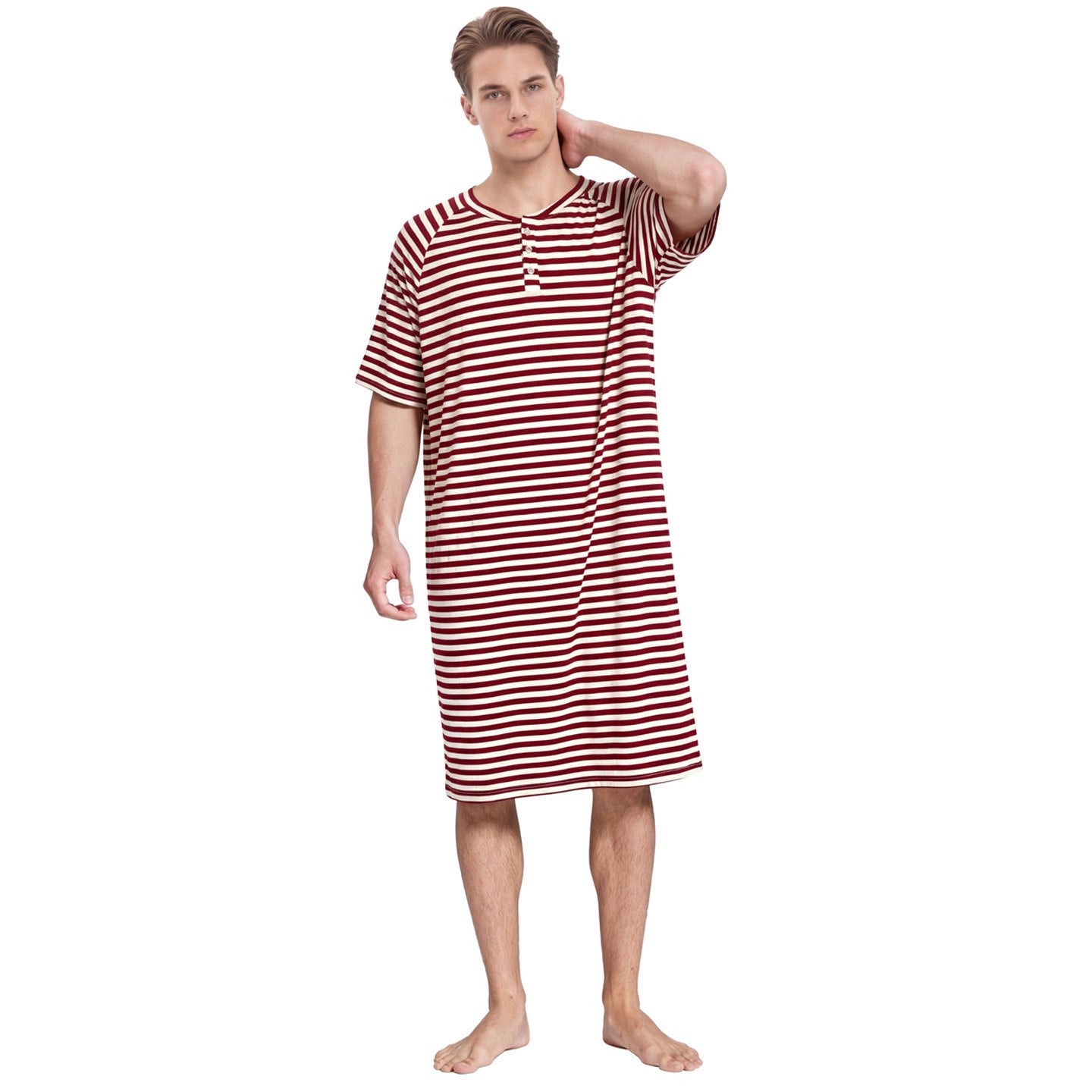 Mens Modal Long Nightgown Loungewear