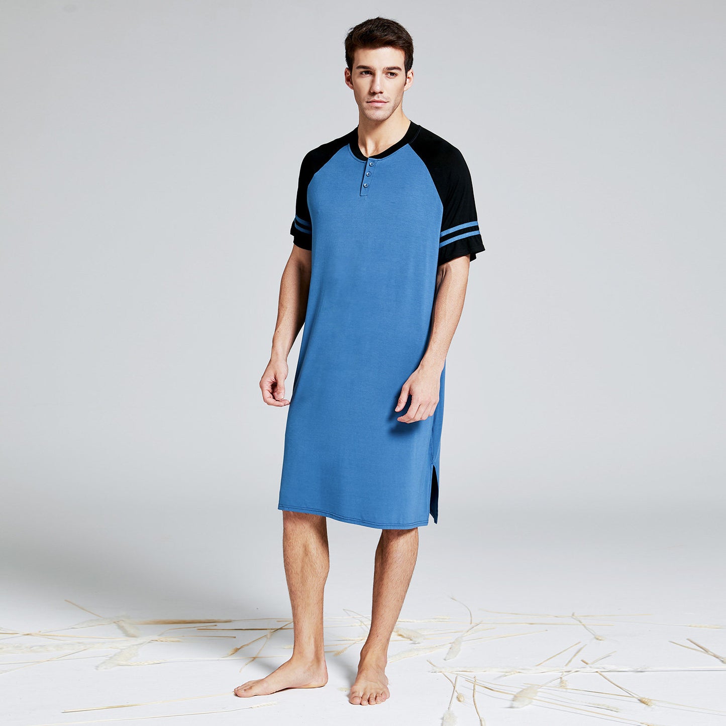 Mens Modal Long Nightgown Loungewear