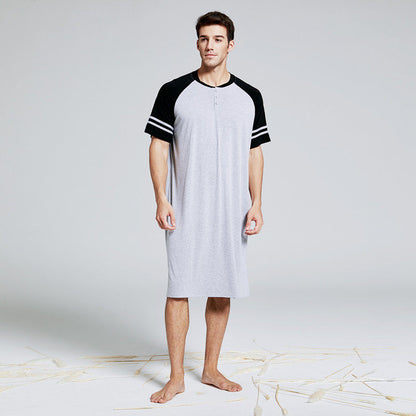 Mens Modal Long Nightgown Loungewear