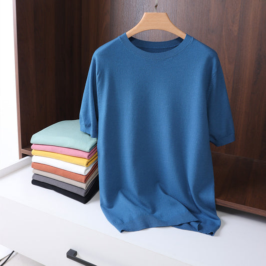 Mens Modal Short Sleeve Knitwear