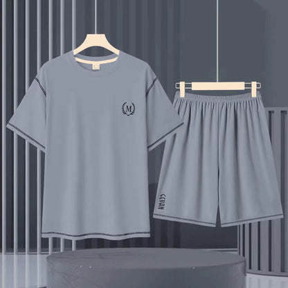 Mens Modal Summer Pajamas Short Sleeve Homewear