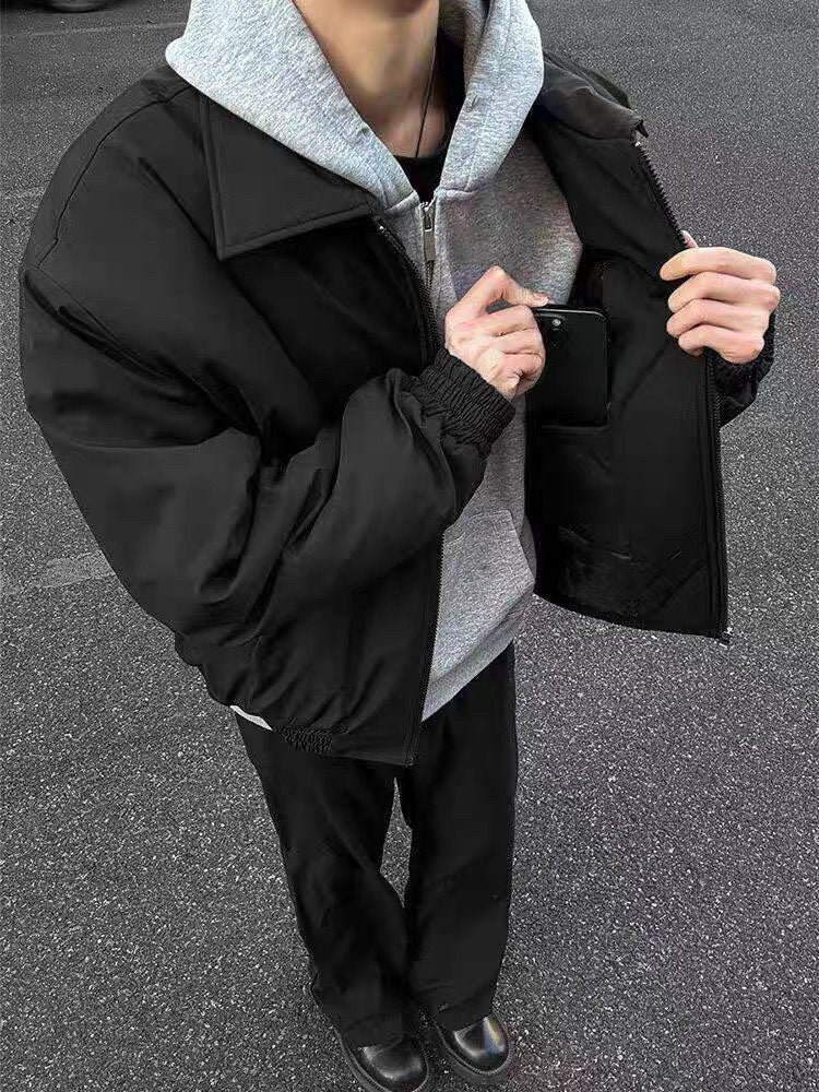 Mens Navy Blue Windproof Bomber Jacket