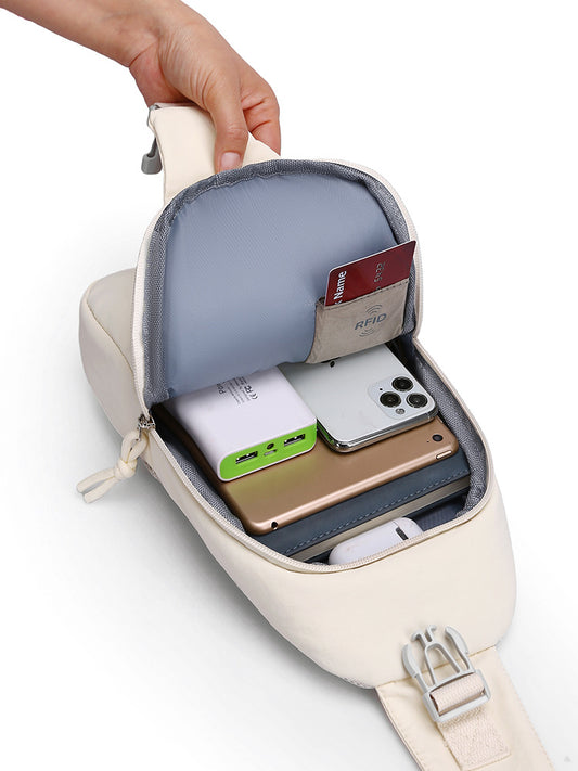 Mens Nylon Chest Bag with RFID Protection