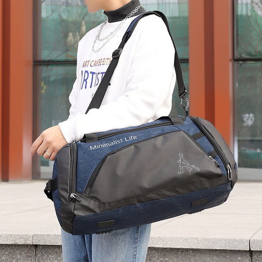 Mens Nylon Travel Bag with Shoe Compartment