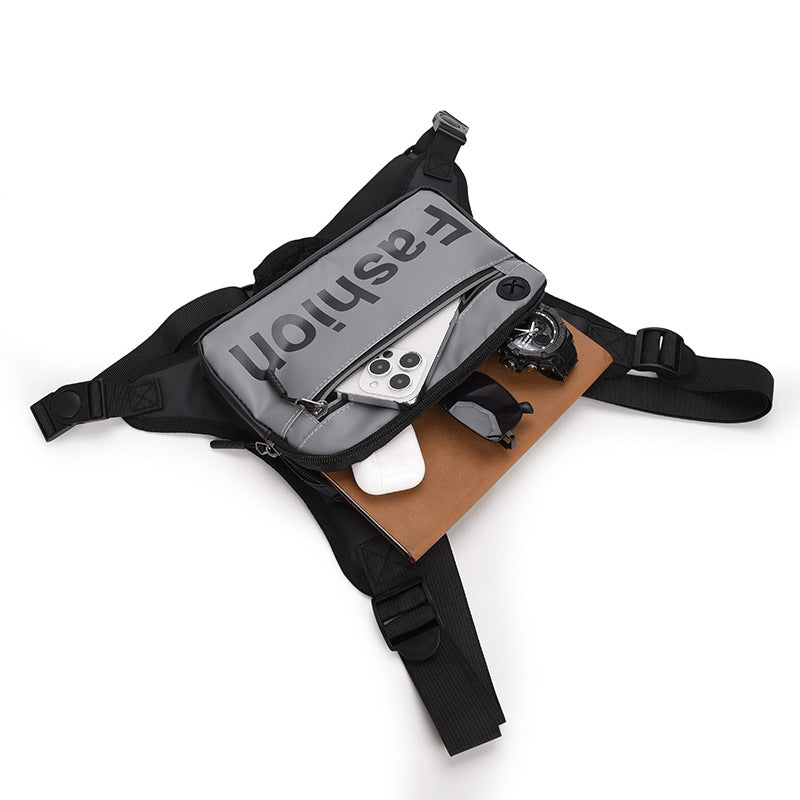 Mens Outdoor Chest Bag with Reflective Design