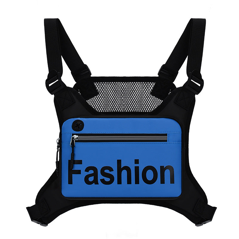 Mens Outdoor Chest Bag with Reflective Design