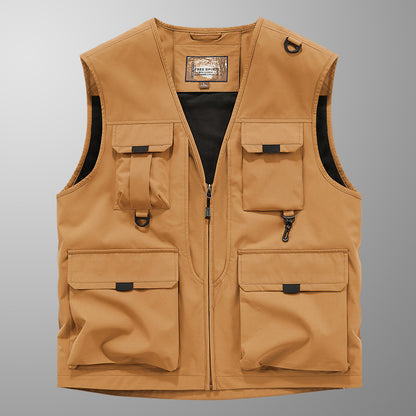 Mens Outdoor Fishing Photographer Vest with Multiple Pockets