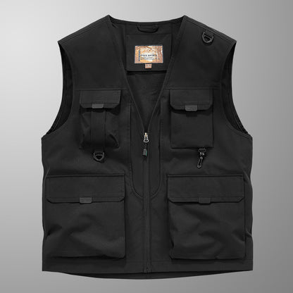 Mens Outdoor Fishing Photographer Vest with Multiple Pockets