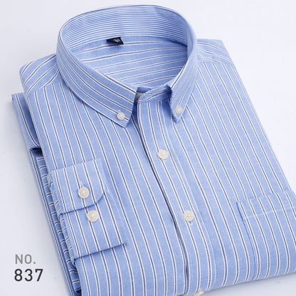 Mens Oxford Striped Long Sleeve Shirt