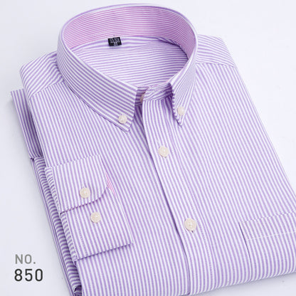 Mens Oxford Striped Long Sleeve Shirt